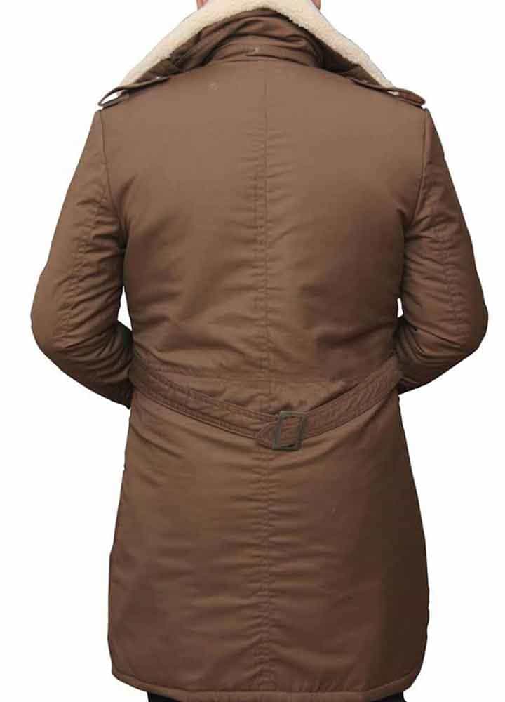 WONDER WOMAN (STEVE TREVOR) CHRIS PINE BROWN LEATHER COAT 